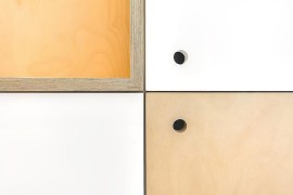Ingenious shelf designs save up precious square footage inside the apartment