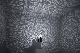 Lacelamp Casting Patterned Shadows on Walls