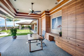Landscape outside defines the style of the home office