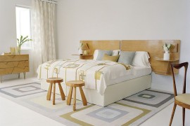 Minimal bedroom design with subtle oriental touches