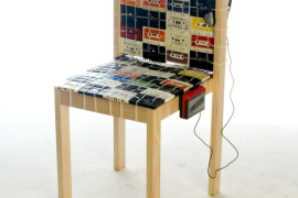 Nostalgic Chair Made Out of Old Tapes