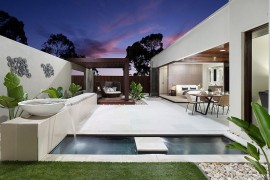 Plunge pool turns into an aesthetic delight in this contemporary landscape