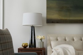 Plush sofa and club chair in the living room