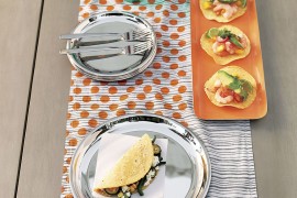 Stainless steel platter from CB2