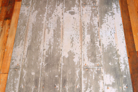 Trompe Loeil Floor Rug That Looks Like Distressed Wood