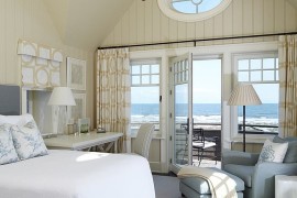 View outside the window adds to the style of the bedroom