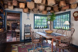 A world of baskets in the dining room!