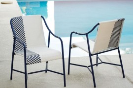Colorblocked bistro chairs from West Elm