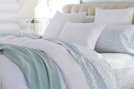 Coyuchi Blue and White Mediterranean Bedding