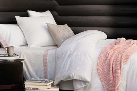 Coyuchi Diamond Peach Organic Cotton Bedding