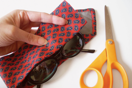 DIY necktie eyeglass case
