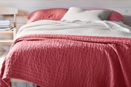Eileen Fisher Organic Cotton Coverlet red
