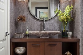 Elegant powder room decorating idea