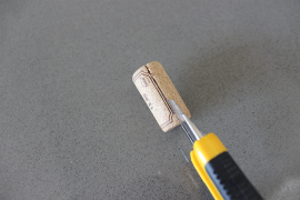 Horizontally sliced wine cork