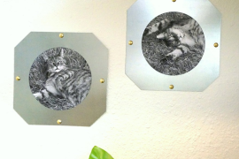 Industrial ceiling collar picture frame