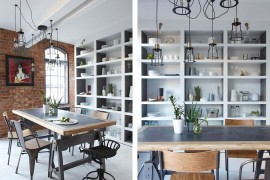 Industrial dining room design inside the London Loft