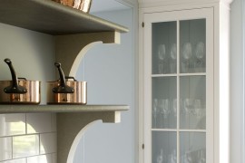 Italian Black Basalt stone used to craft the cool shelves in the kitchen