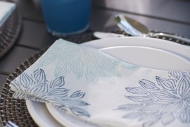 Keeping outdoor table settings simple is key