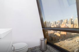 Kips Bay Penthouse Bathroom with views of Empire State Building