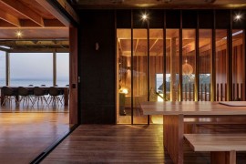 Lighting fxitures from Seppo Koho enliven the interior