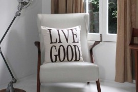 Live Good Organic Cushion on Chair