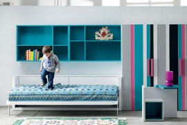 Milano Smart Living Bed with Mural  Open