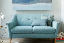 Minty loveseat from West Elm