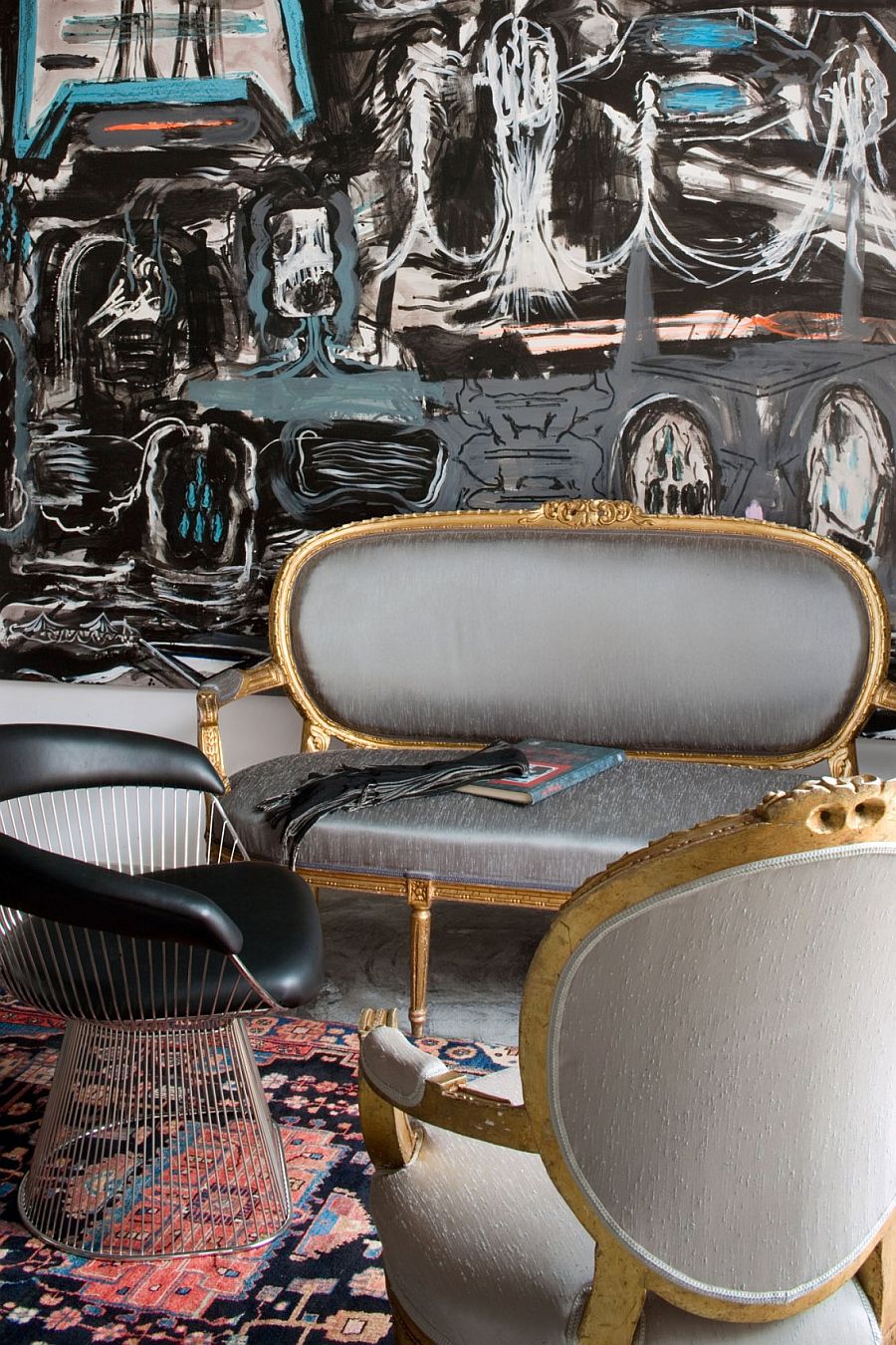 Small, ingenious apartment in poland draped in eclectic exuberance
