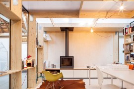 Modern minimalist design of the home office with Scandinavian style