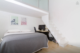 Penthouse Loft on Bowery Smaller bedroom with loft
