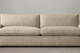 Petite upholstered sofa from Restoration Hardware