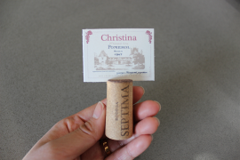Placecard Holder for Wine Party