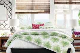 Pottery Barn Organic Bedding Green Palm Design
