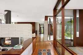 Relaxed modern interior of the Texas home with a neutral color palette