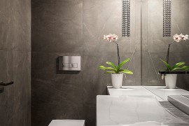 Smart lighting choice for the contemporary powder room