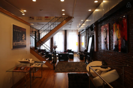 Soho Mercer Street Penthouse Stairway and Brick Walls