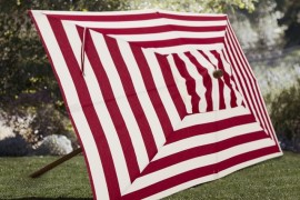 Striped rectangular umbrella from Pottery Barn