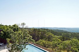 Stunning backyard and pool overlooking Bright Leaf preserve