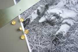 Upholstery nails make this project work