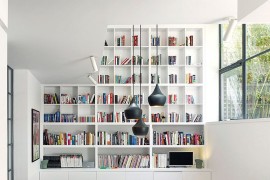 White backdrop lets the pendant lights stand out