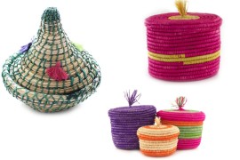 Colorful baskets from Baba Souk