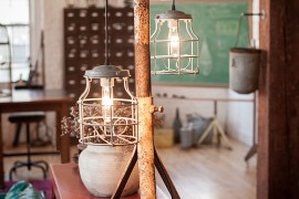 Combine the beauty of pendant lighting with the form of a table lamp! [Design: Umanoff Design / Photo: Eric Lusher]