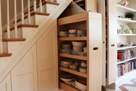 Custom Under Stair Storage Cabinets by Miles Enterprises