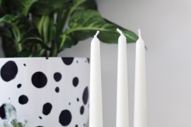 DIY black marble candle holders from Fall for DIY