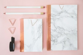 DIY marble notebooks from The Lovely Drawer