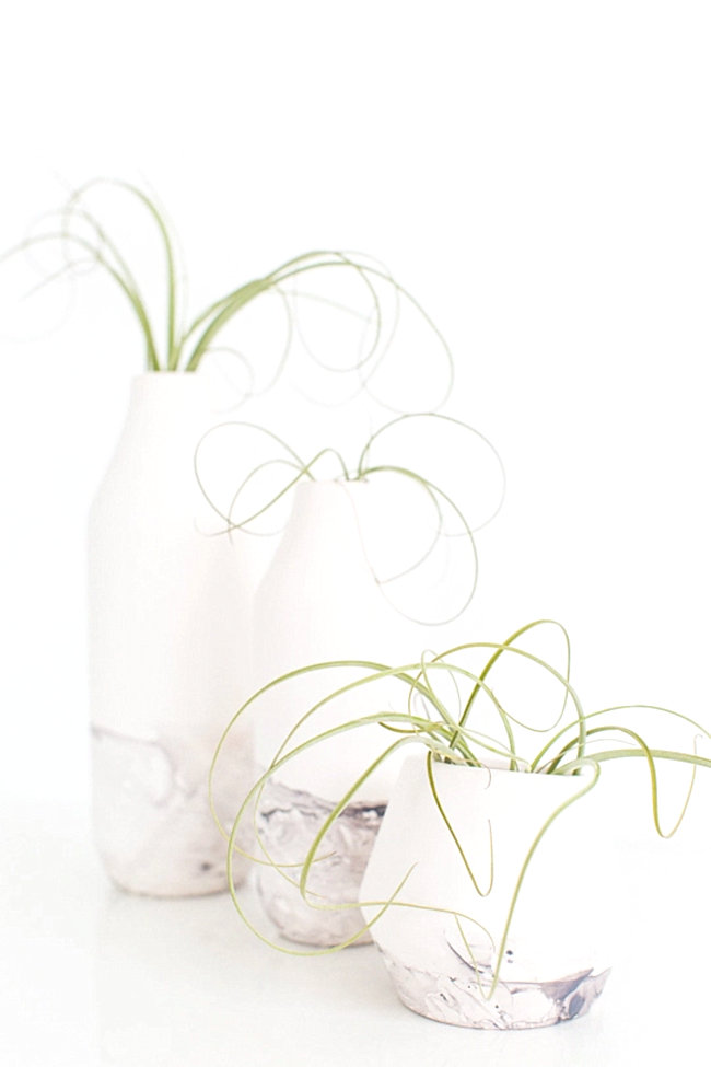 DIY marble vases from Sugar & Cloth