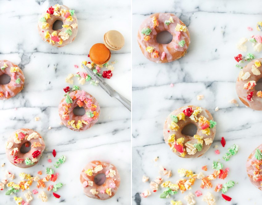 Donuts with macaron sprinkles from Paper & Stitch