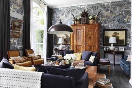 Eccentric living room design with a bold pendant at its heart [Design: VSP Interiors]