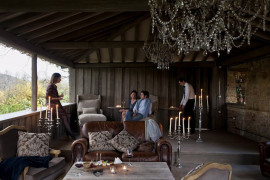 Create a perfect vantage point for the outdoor home bar!