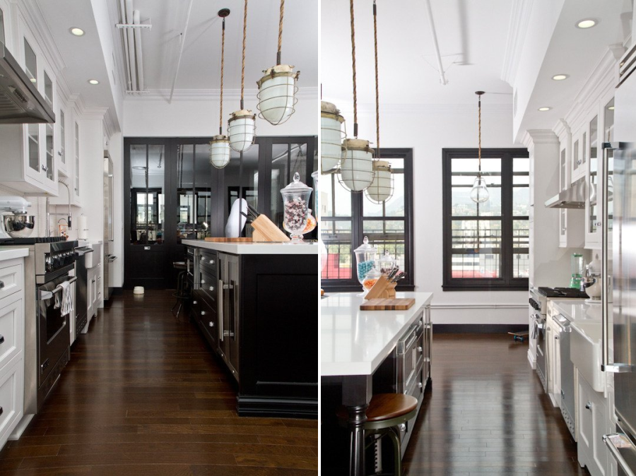 Kitchen redesign with black detailing